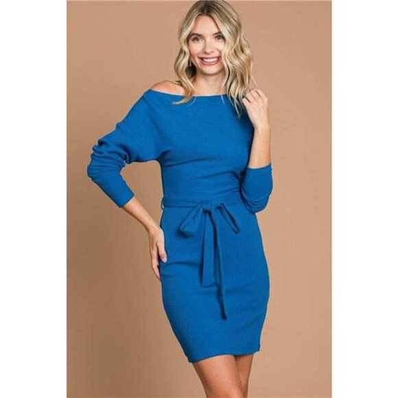 Culture Code Full Size Off Shoulder Dolman Sleeve Dress - Picture 1 of 4